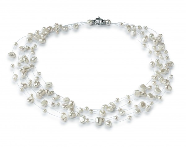 Adriana Multi-row freshwater pearl necklace V5