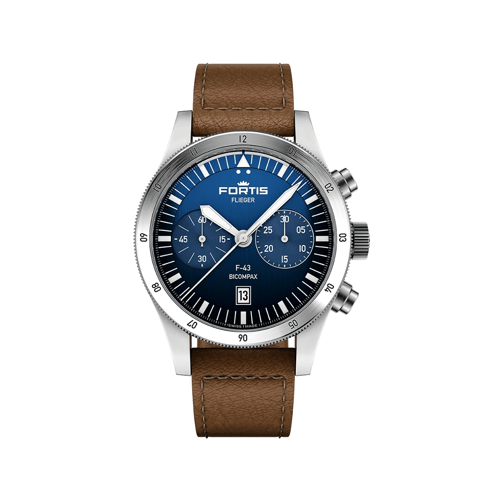 Fortis FLIEGER F-43 Bicompax Liberty Blue Men's Watch F4240013
