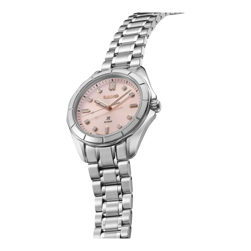 Seiko Prospex SEA Diver Quartz 34 mm Stainless Steel Orange Ladies Watch SUR597J1