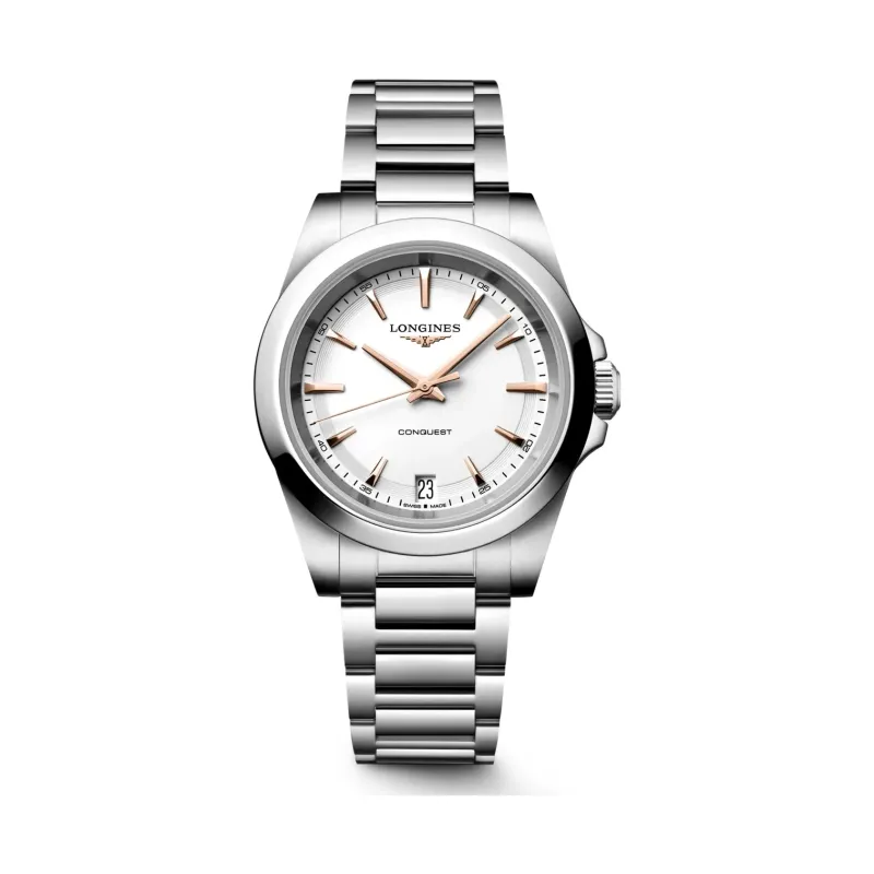Longines Conquest Weiß steel bracelet 34 mm Women’s Watch L3.460.4.18.6