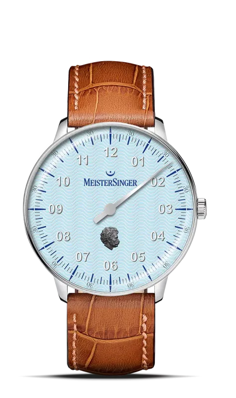 MeisterSinger Edition Johann Strauss Neo Light Blue, 36mm, limited to 75 pieces, Swiss automatic movement Men's Watch ED-NES-STRAUSS