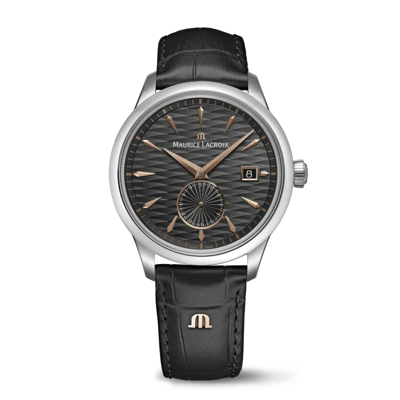 Maurice Lacroix 1975 Legacy 39mm, 60-hour power reserve, leather strap men's watch 756207-SS001-330-2