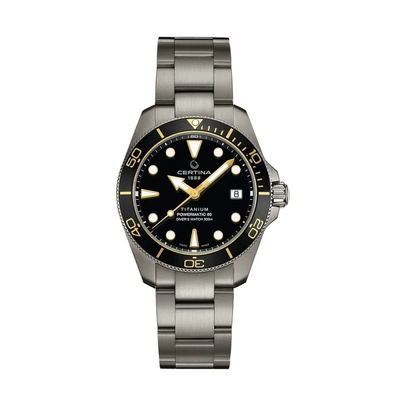 Certina DS Action Diver 38mm Titanium Powermatic 80 Men's Watch C048.807.44.051.00