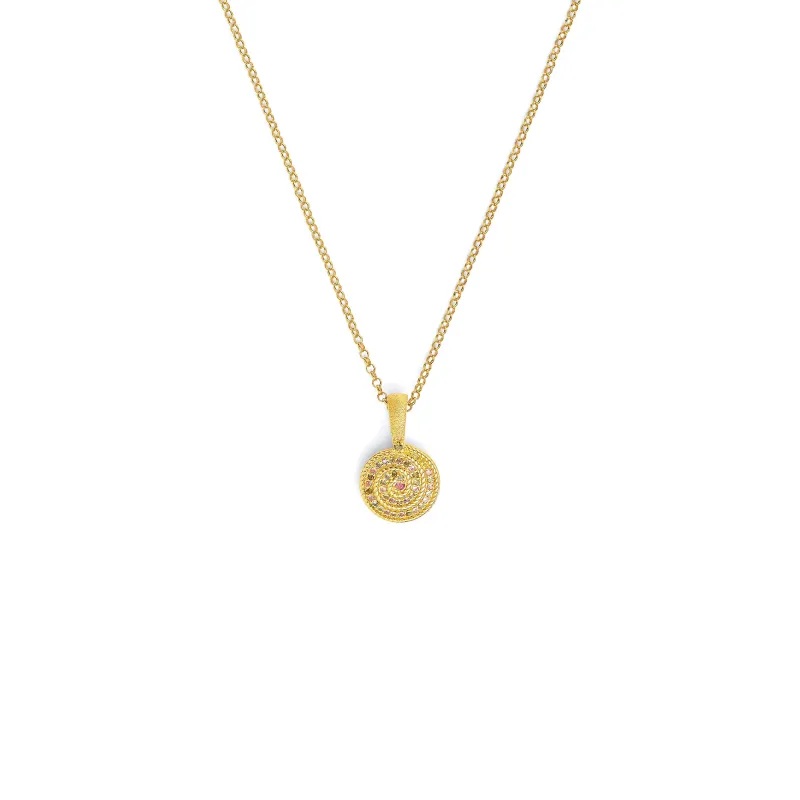 Bernd Wolf Spiralba Necklace, Sterling Silver 925, Necklace with Pendant, Tourmaline