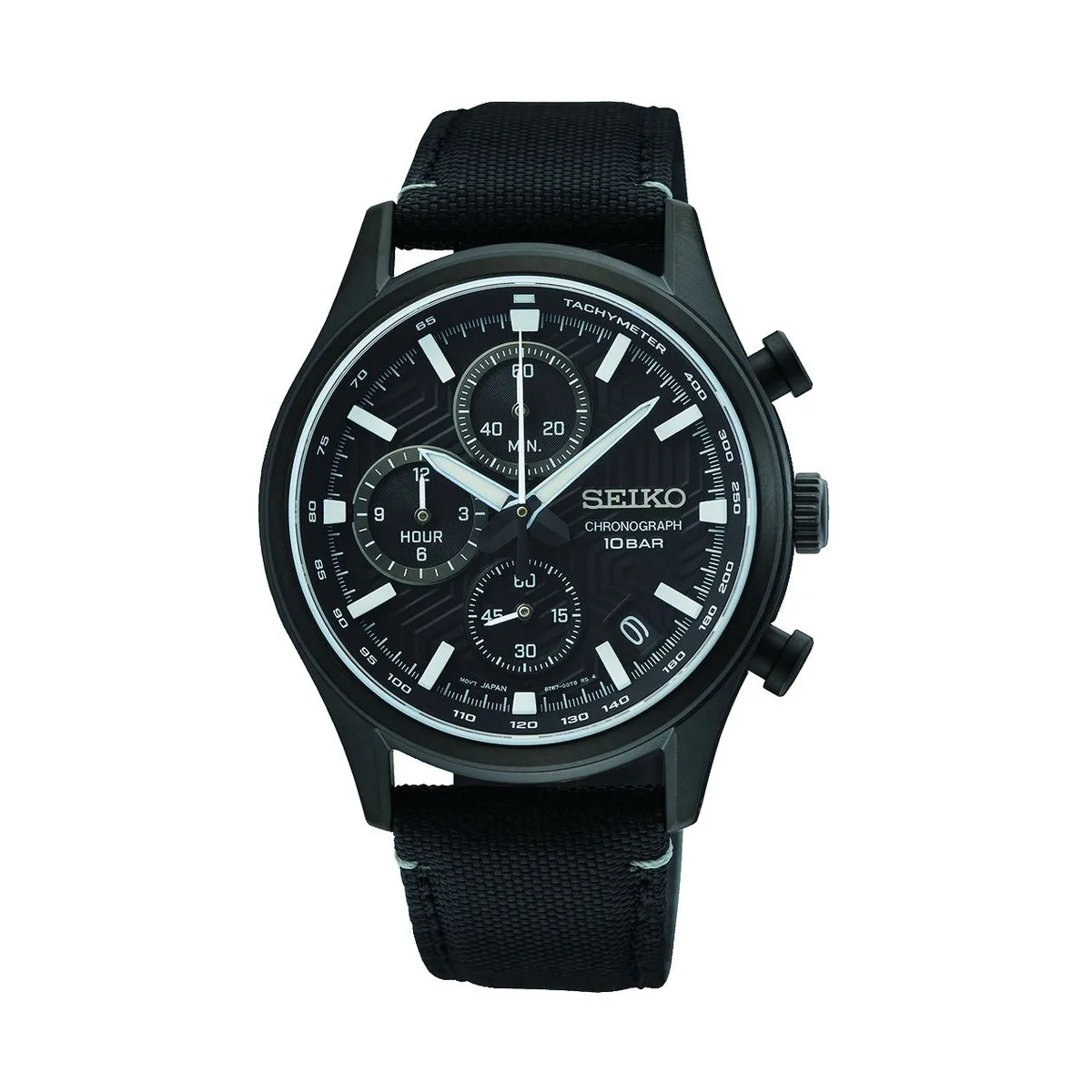 Seiko quartz chronograph with tachymeter men's watch SSB421P1