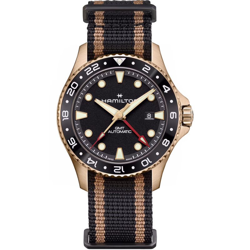 Hamilton KHAKI NAVY SCUBA AUTOMATIC GMT 43MM BRONZE men's watch H82565930