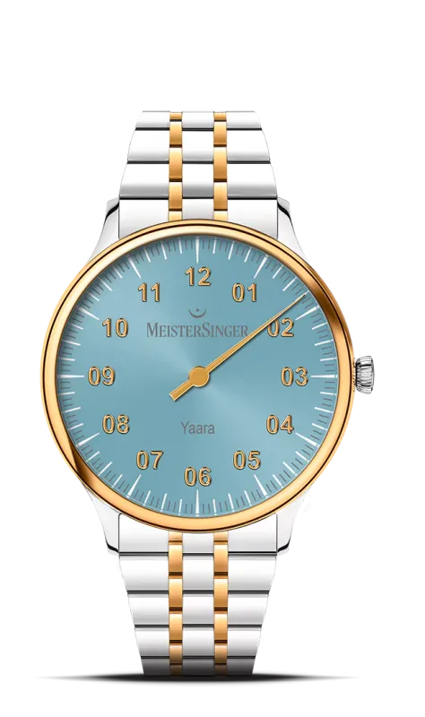 MeisterSinger Yaara Ice Blue with Gold, 36mm, automatic movement Ladies Watch YA914G