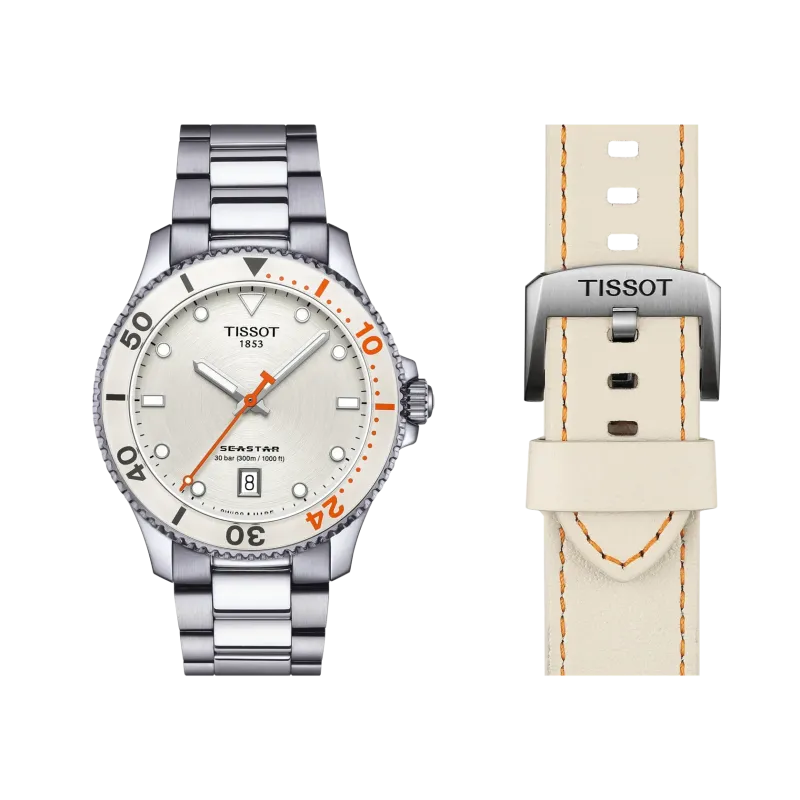 Tissot Seastar FIBA ​​Women's Basketball World Cup 2026, 40mm, Swiss quartz movement, silver men's watch T120.410.11.011.00