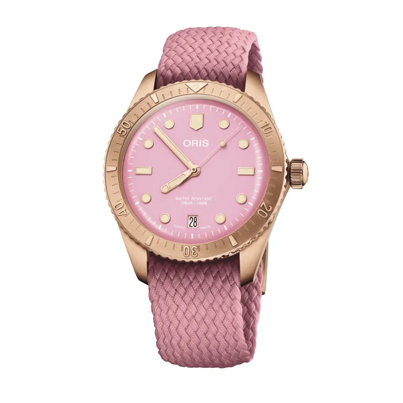 Oris Divers Sixty-Five Cotton Candy 38mm Green ladies' watch 01 733 7771 3158-07 3 19 04BRS