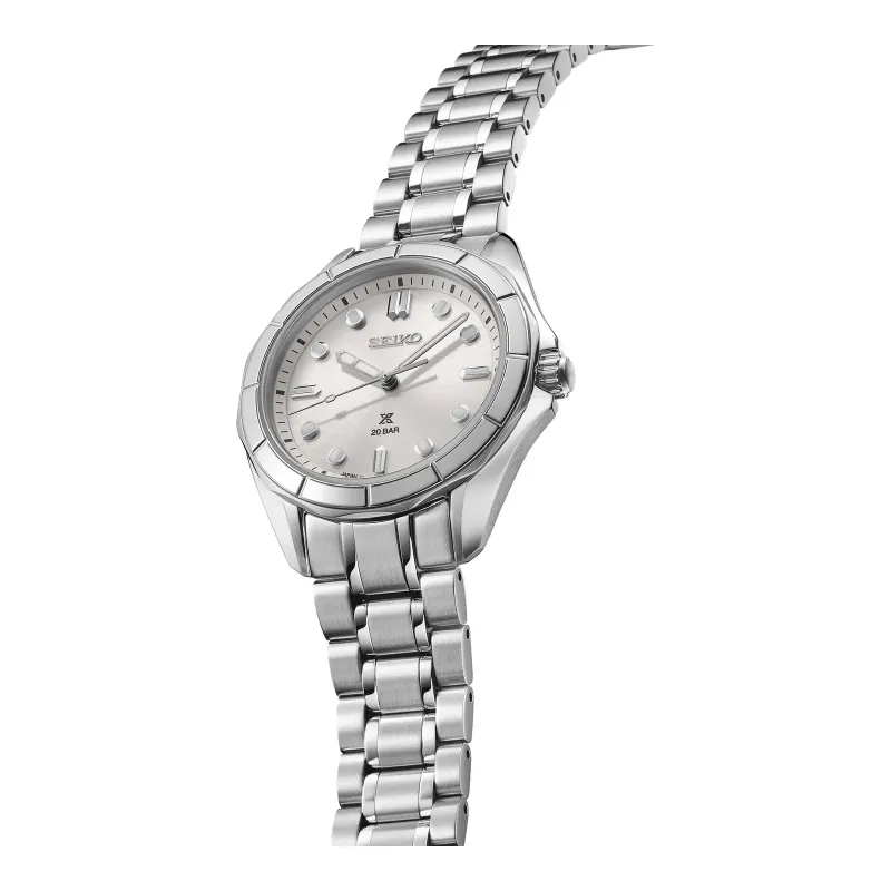 Seiko Prospex SEA Diver Quartz 34 mm Stainless Steel Silver Ladies Watch SUR595J1
