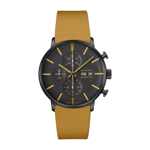 Junghans FORM A Chronoscope 027/4372.00 yellow men's watch