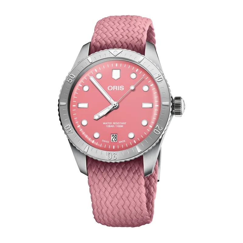 Oris Divers Sixty-Five Cotton Candy 38mm Pink ladies' watch 01 733 7771 4058-07 3 19 04S
