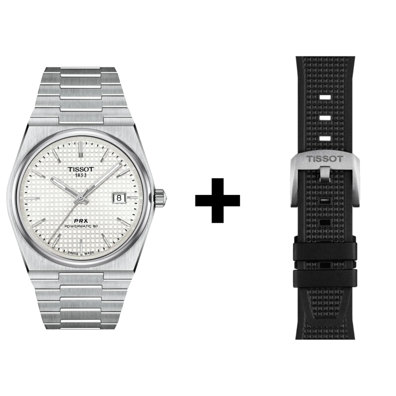 Tissot PRX 40mm automatic movement, 80-hour power reserve, butterfly folding clasp with pushers, men's watch T137.407.11.111.00