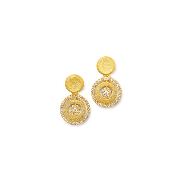 Bernd Wolf Pirouellis earrings zirconia 925 sterling silver