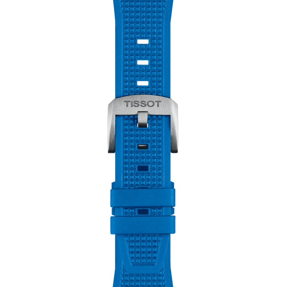Tissot replacement strap Kautschuk blue 12 mm, for PRX T852.049.577
