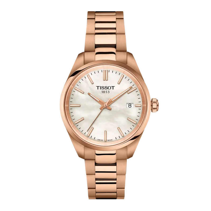 Tissot PR 100, Swiss quartz movement, 34mm, rose gold ladies' watch T150.210.33.111.00