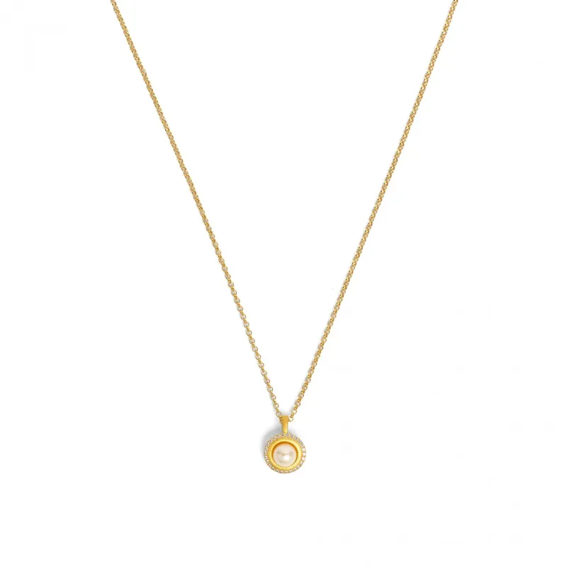Bernd Wolf necklace Disana design line Planeo, freshwater pearl, sterling silver 925,