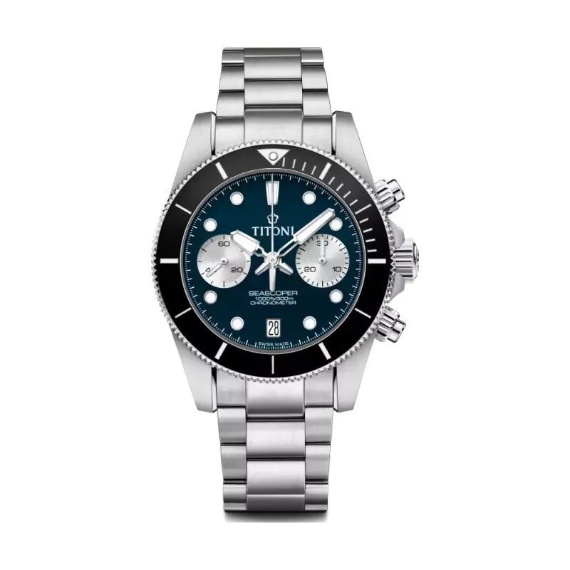 Titoni Seascoper Chronograph Men's Watch 94300 S-BK-732