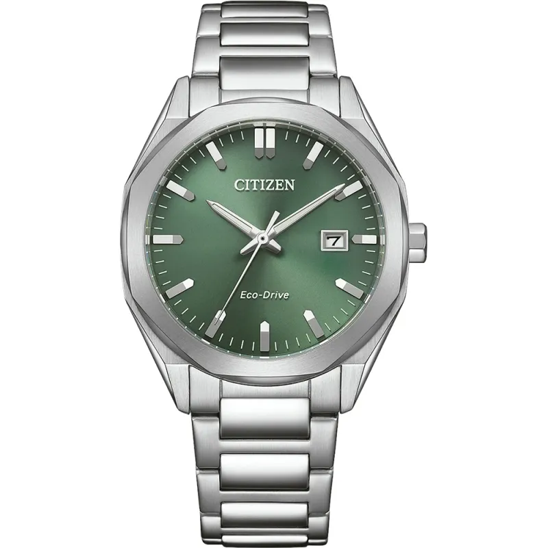 Citizen Eco-Drive Stainless Steel Green, 38mm, Analog Quartz Caliber E111 Men's Watch BM7620-83Y