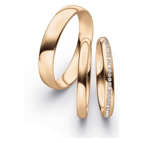 First Individual Love 3D TriSet wedding ring pair Rauschmayer 72-02035 / 73-02035 / 72-02036