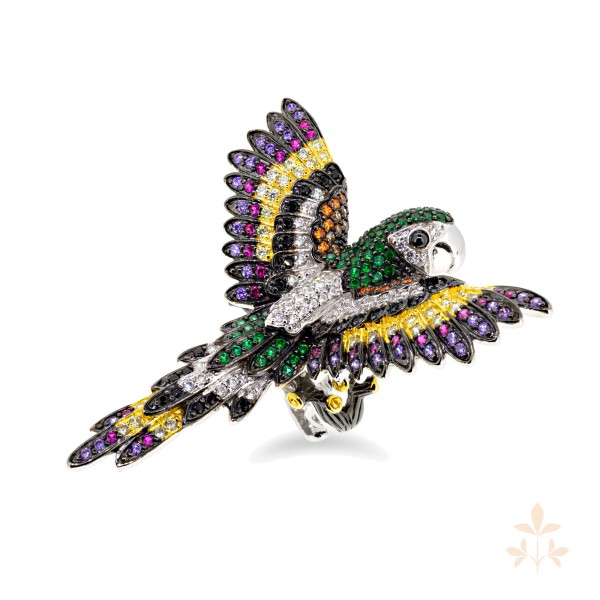 Back then Falco Parrot Ring SZA-1990-167-S