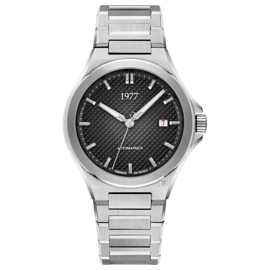 1977 ARSENE Automatik, 41 mm, Zifferblatt Schwarz, Edelstahlband 904L, Men's Watch 1977P02131