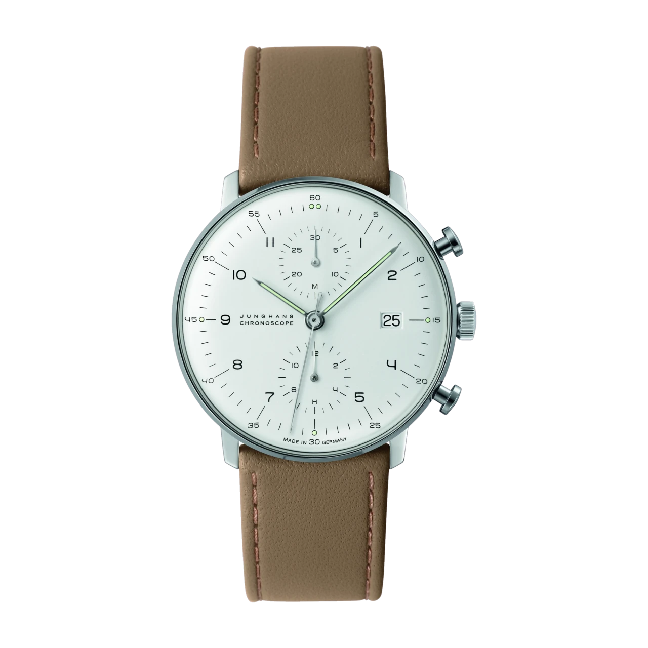 Junghans max bill Chronoscope sapphire glass men's watch 027/4502.02