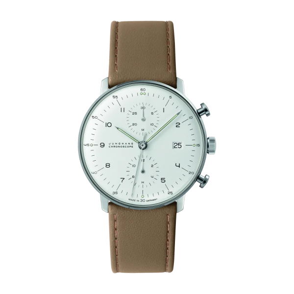 Junghans max bill Chronoscope sapphire glass men's watch 027/4502.02