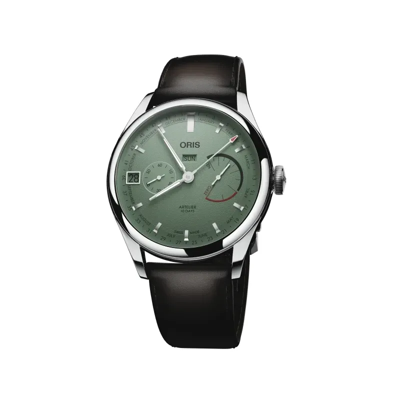 Oris Artelier Calibre 113, 43mm, leather strap, 10-day power reserve, green men's watch 01 113 7806 4057-07 5 22 96FC
