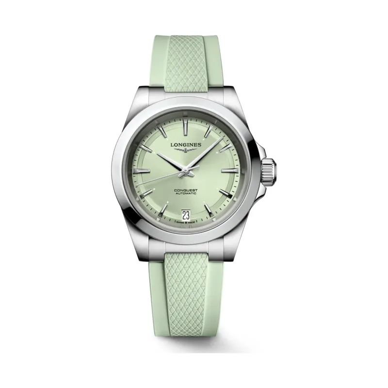 Longines Conquest Grün grün rubber strap 34 mm Women’s Watch L3.430.4.02.9