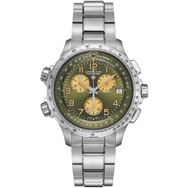 Hamilton Khaki Aviation GMT Chrono Quartz H77932160 Men's Watch