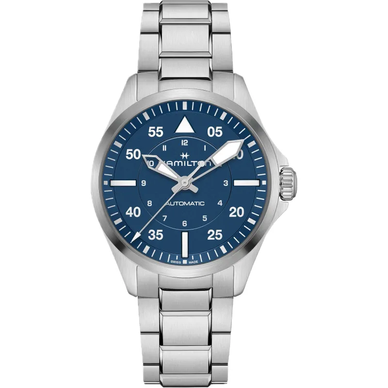 Hamilton Khaki Aviation Pilot Auto 39mm Stainless Steel, Sapphire Crystal, Blue Men's Watch H76305140