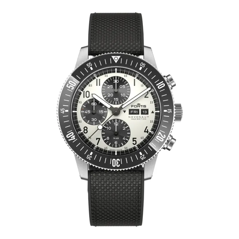 Fortis NOVONAUT N-42 TR Halo Black Men’s Watch F2040021