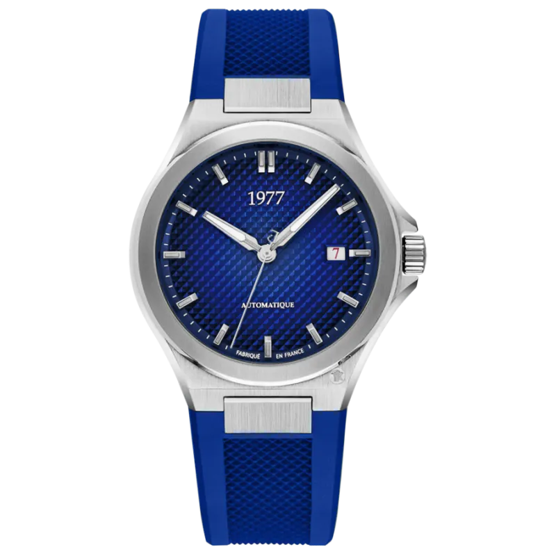 1977 ARSENE Automatik, 41 mm, Zifferblatt Blau, Kautschukband FKM Blau, Men's Watch 1977P02166