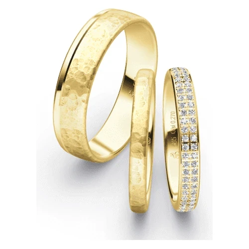 First Individual Love 3D TriSet Wedding Ring Pair Rauschmayer 72-03035 | 73-03035 | 72-02034