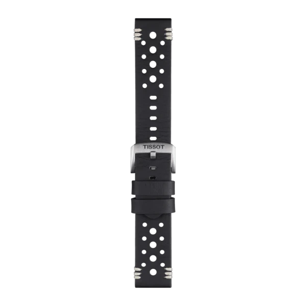Tissot replacement strap black leather