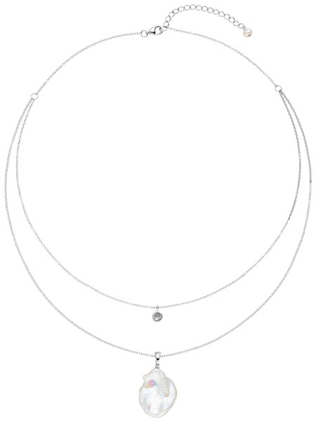Adriana necklace with topaz and pearl pendant F35-T