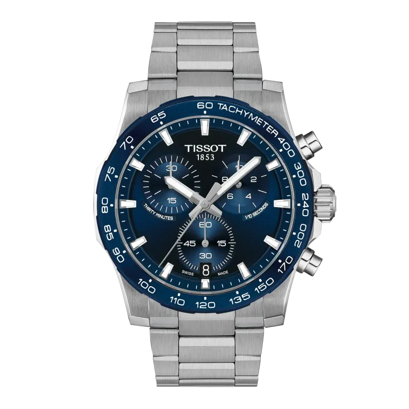 Tissot Supersport Chrono 42mm, quartz movement, butterfly folding clasp with pushers, men's watch T125.417.11.041.00