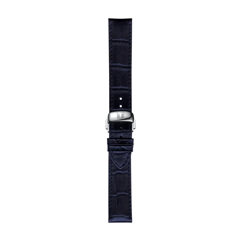 Tissot replacement strap leather blue