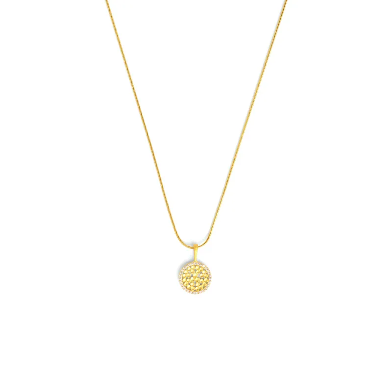 Bernd Wolf necklace Leilini design line Flowertimes, cubic zirconia, 13mm