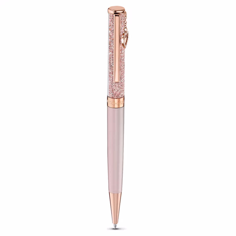 Swarovski Crystalline ballpoint pen heart, rose gold, pink lacquered, rose gold alloy layer 5527536