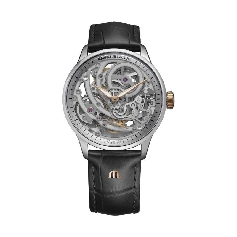 Maurice Lacroix 1975 MASTER SKELETON 4N 43 mm Automatic In-House Calibre ML234 Leather Strap 758108-S1S12-002-3