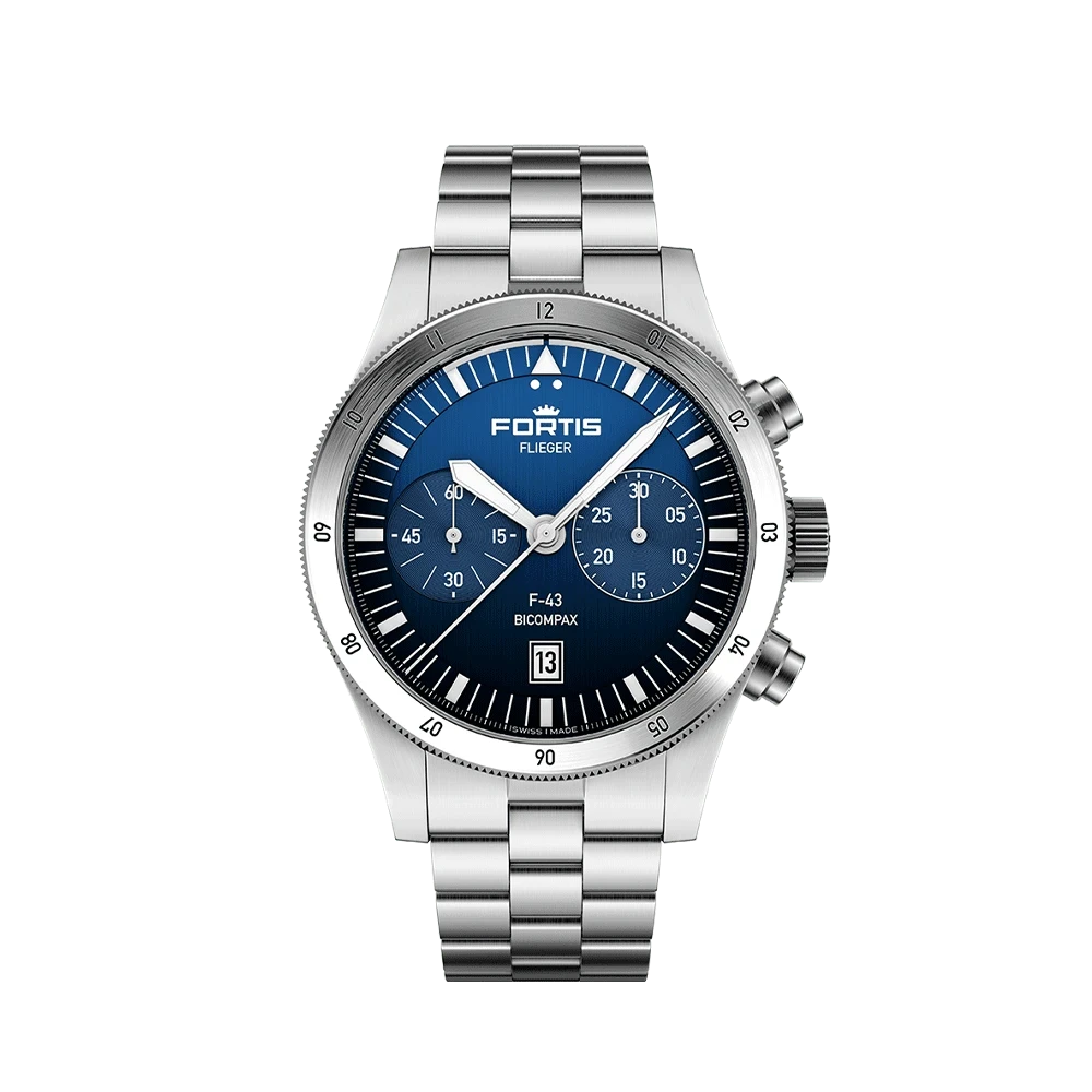 Fortis FLIEGER F-43 Bicompax Liberty Blue Men's Watch F4240012