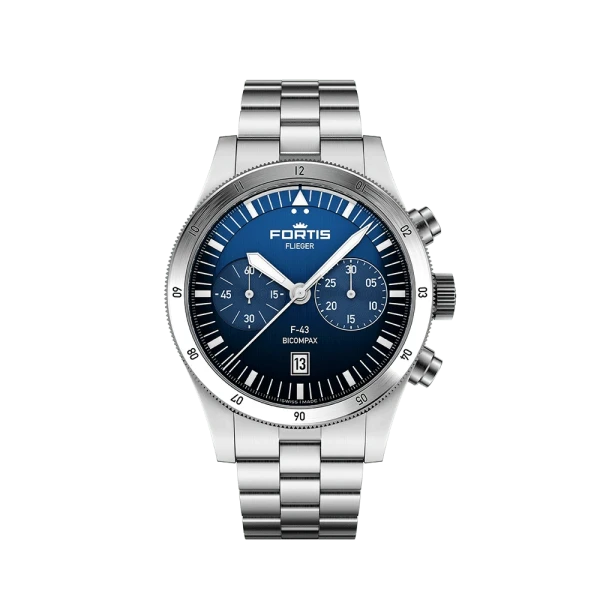 Fortis FLIEGER F-43 Bicompax Liberty Blue Men's Watch F4240012