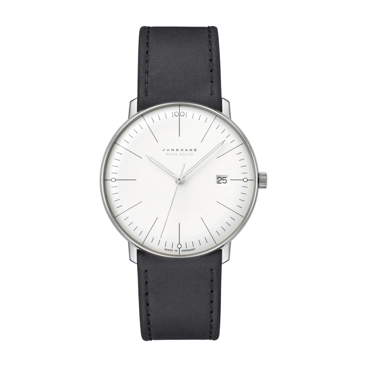 Junghans max bill MEGA solar sapphire glass men's watch 059/2020.02