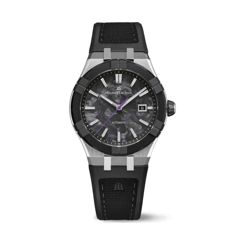 Maurice Lacroix Aikon-IC Frozen Carbon Purple 43 mm Mens Watch AC6008-SSL20-431-2