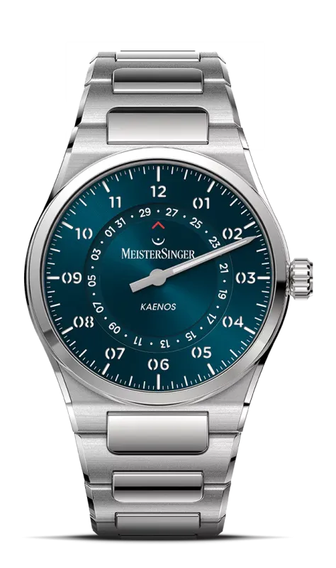 Meister Singer Kaenos Open Date, sunburst petrol, automatic men's watch KSOD939