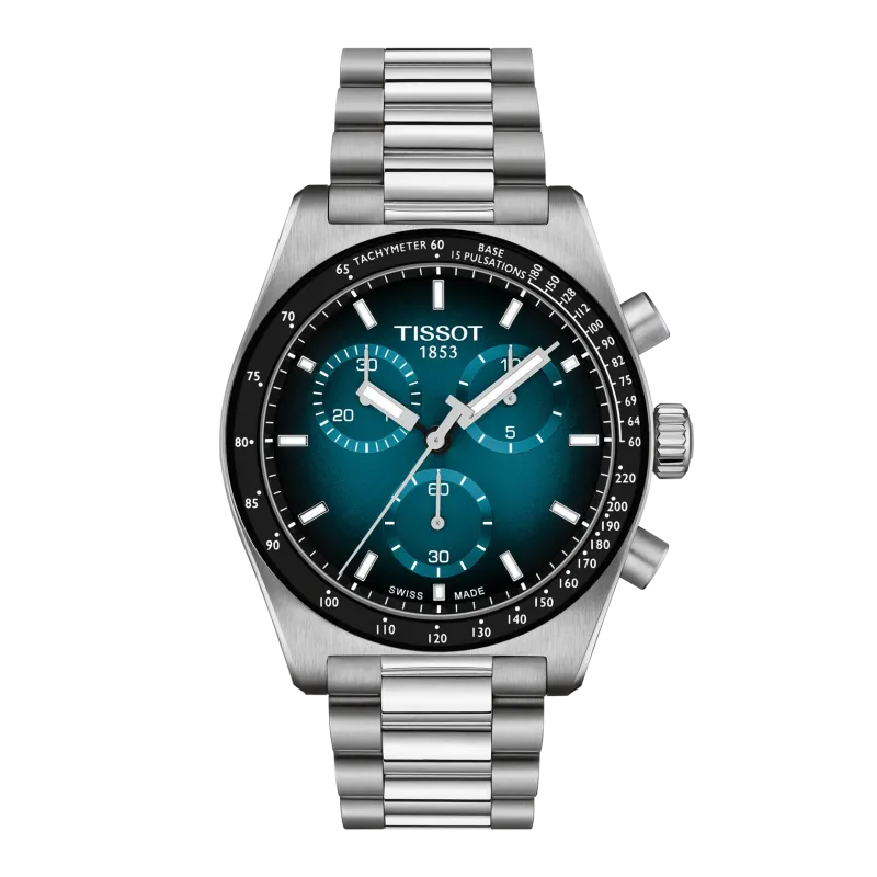 Tissot PR516 quartz movement, stainless steel band, blue, 40mm men's watch T149.417.11.041.01