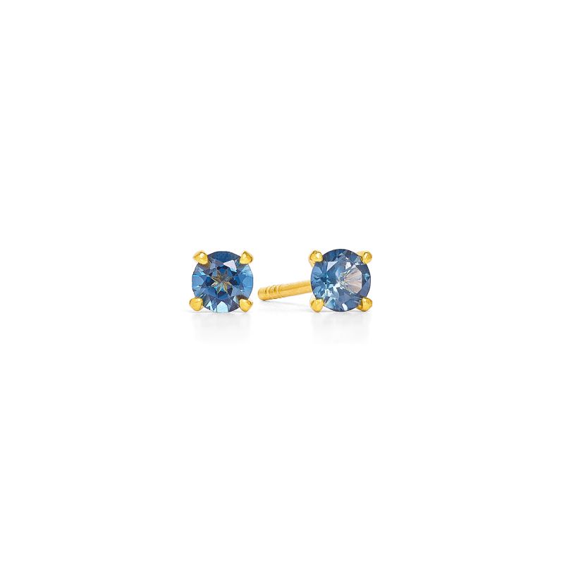 Bernd Wolf Stecker Brilliana Design Line Brilliana, topaz blue, 24-karat gold plated