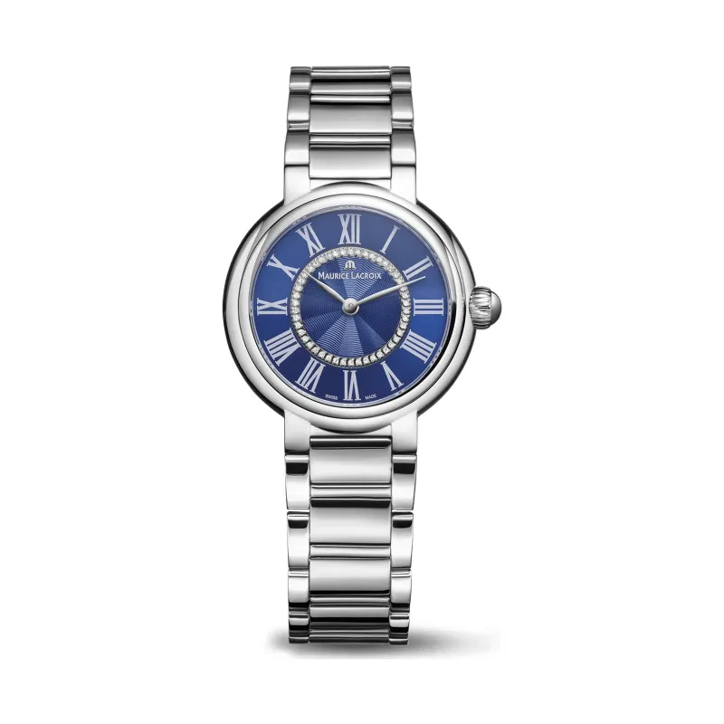Maurice Lacroix Fiaba Round 33 mm Quartz leather strap Women's Watch FA1306-SS002-410-1